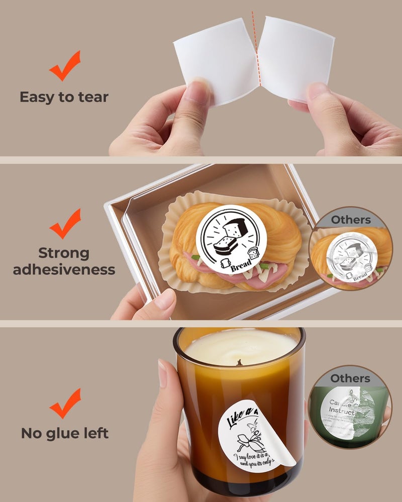 MUNBYN 2 Inch Circle Thermal Sticker Labels, Self-Adhesive Round Direct Thermal Labels for Small Business, 150 Sheets/1 Roll - Image 4